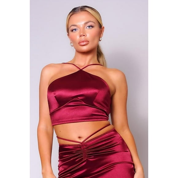 Top Corto Sexy con Cuello Halter