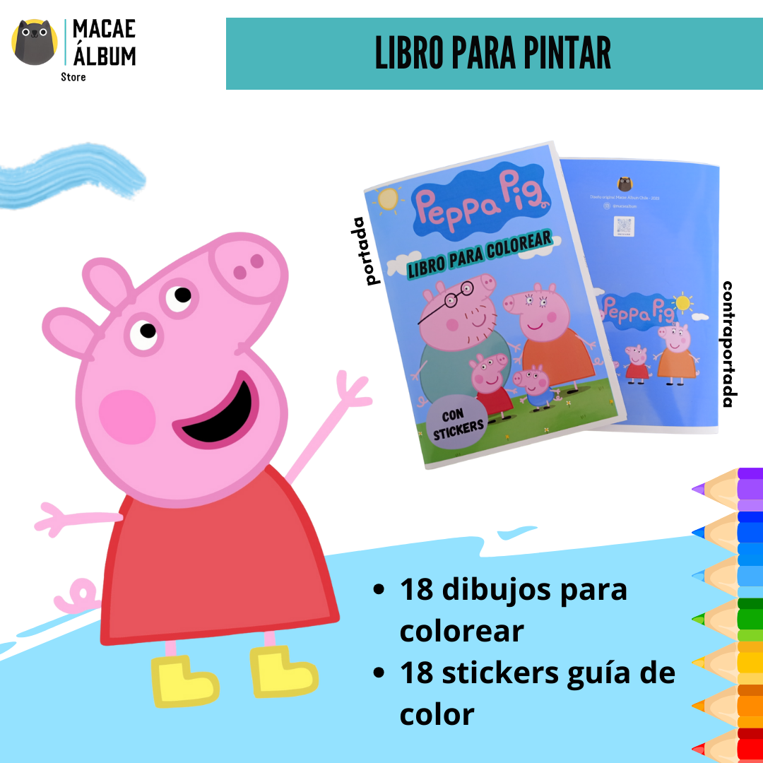Macae - Libro Para Pintar Peppa Pig Con Stickers