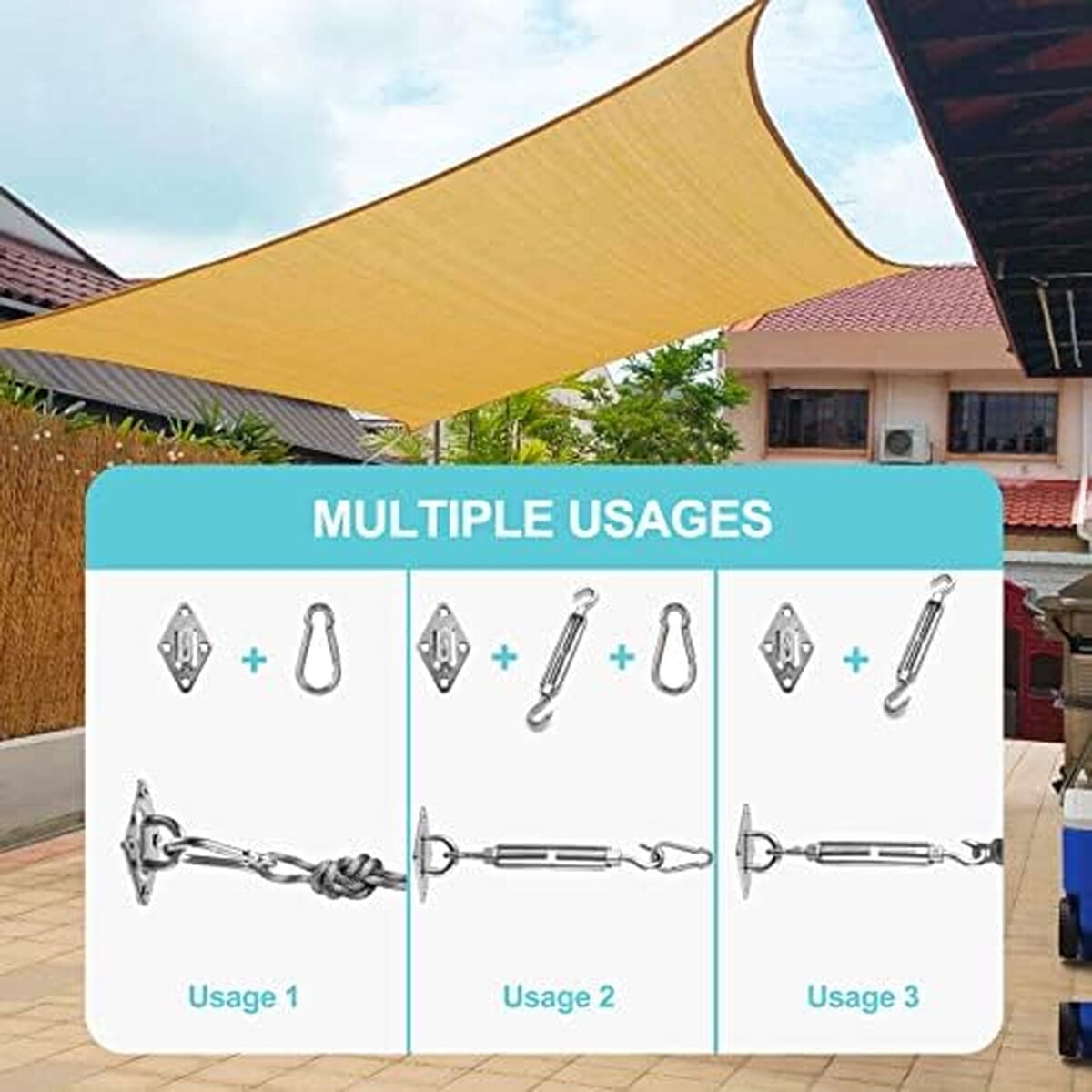 Kit Fijación Sombra Homper Acero Inoxidable M5110a Exterior