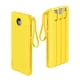 thumbnail image 1 of Batería externa VRURC de 10000 mAh con cables USB-C integrados, color amarillo, 1 of 8
