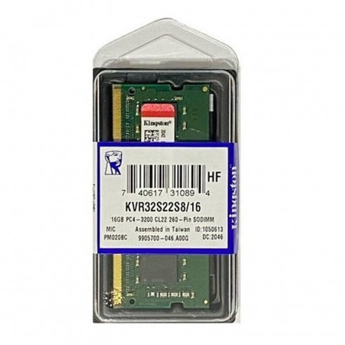 Memoria Ram Notebook Sodimm 16gb Ddr4 3200mhz Kvr32s22s8/16 | Lider