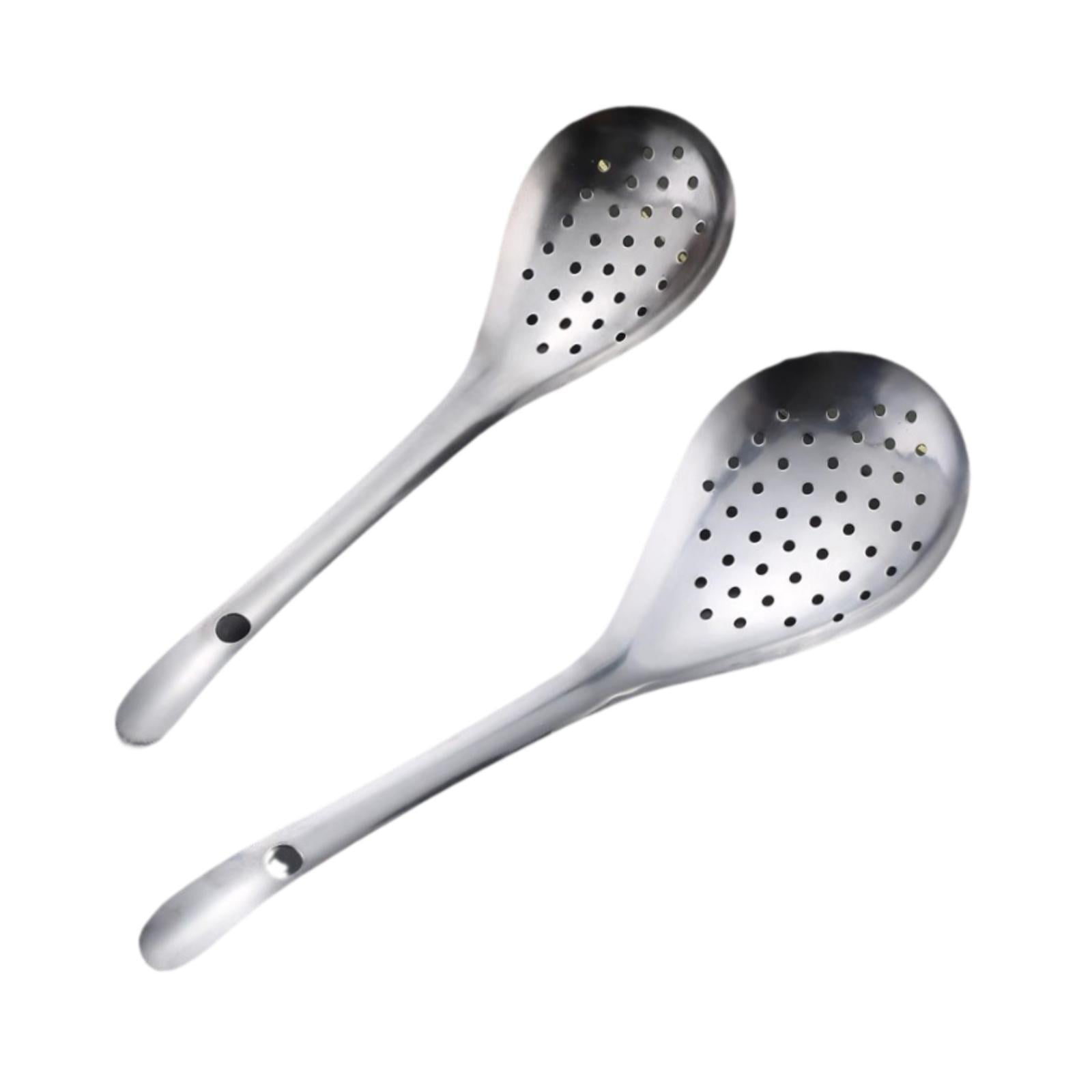 Bothyi - Cuchara Ranurada De Cocina, Cuchara Con Colador Para Hornear, Freír, 2 Uds.