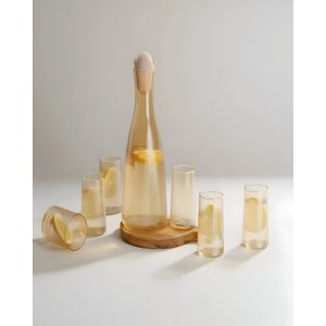 Genérico - Set De 7 Piezas De Cristalería Premium De Lujo Ambar