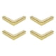 thumbnail image 1 of 4pcs Dresser piernas piernas de muebles de metal 1 pulgada / 25 mm de altura para piezas de repuesto de la mesa del sofá del gabinete, con tornillos de montaje, oro mate, 1 of 3