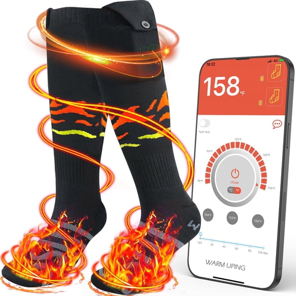 Calcetines térmicos LQTTEK mejorados, recargables, 10000 mAh, tamaño M