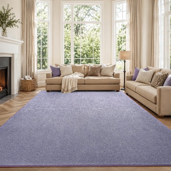 Alfombra de Área FinRèc Home 274 cm x 183 cm Púrpura/Blanco