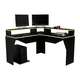 thumbnail image 5 of Escritorio Gamer En L Guma 2 Monitores | Mesa Gamer Esquinera Wengue Verde | Setup Dual Monitor Gaming, 5 of 15