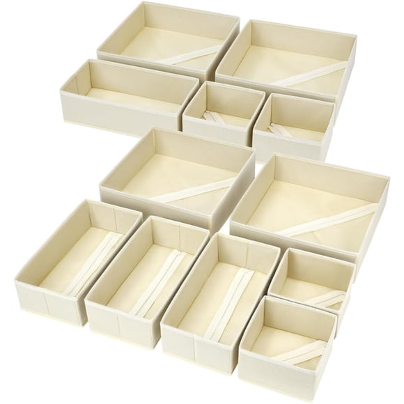 Organizador Cajones DIMJ 12 piezas Beige Plegable 3 tamaños