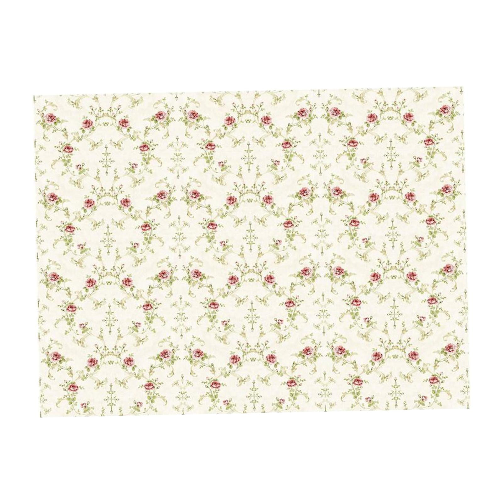 Bothyi - Pegatinas De Pared De Papel Con Efecto De Papel De Pared De Casa De Muñecas Para Casa De Muñecas A Escala 1/6 1/8 Estilo B