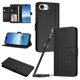thumbnail image 1 of Funda Cartera Trébol para iPhone 17e/iPhone 16e con Ranuras Tarjetas y Carga Inalámbrica Negro, 1 of 6