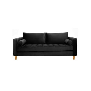 Barra Design - Sofá Charm 3C Felpa Negro