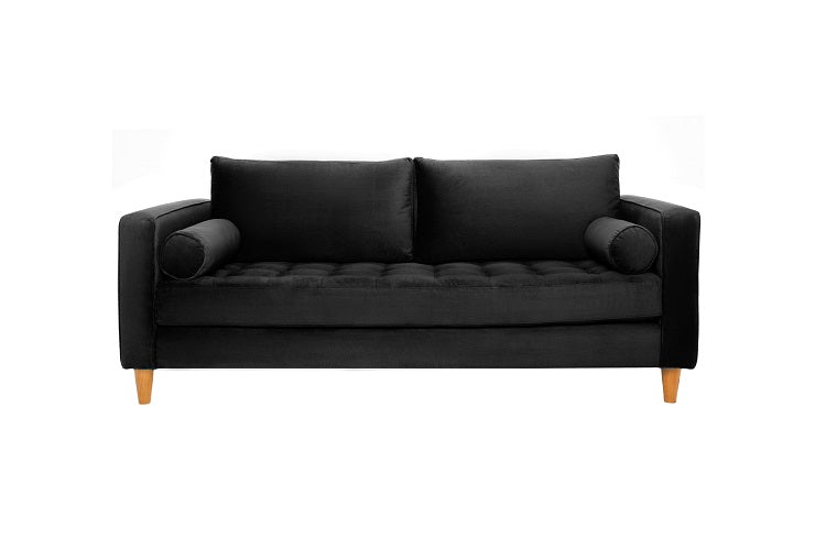 Barra Design - Sofá Charm 3C Felpa Negro