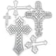 thumbnail image 1 of Set de troqueles de corte Mvchifay con cruces, 5 piezas, metal para scrapbooking, 1 of 9