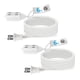 thumbnail image 1 of Cable de extensión para interiores Tiffcofio de 2 puntas, 6 pies con 3 salidas, paquete de 2, 1 of 8
