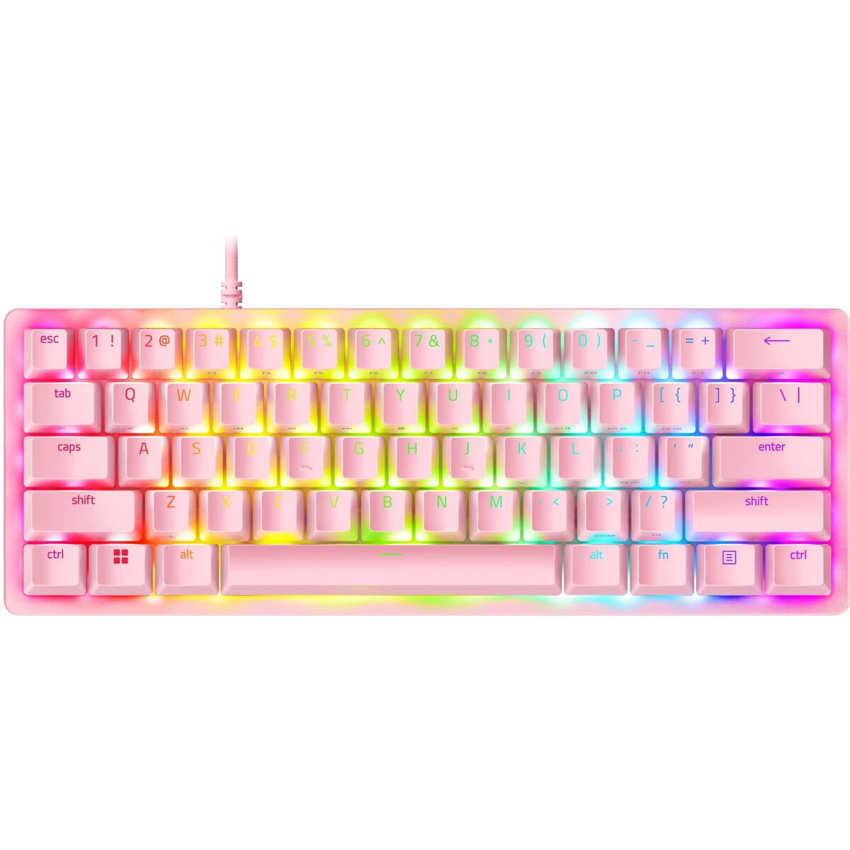 Teclado Gamer Razer Huntsman Mini 60 Háptico Rosa Rgb