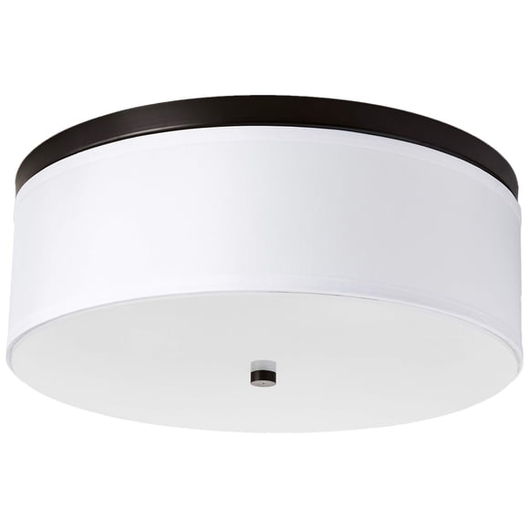 Lámpara de techo de montaje al ras Bromi Design Braxton B5302B redonda de 50 cm blanco/negro