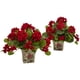 thumbnail image 1 of Planta artificial geranio Nearly Natural con maceta, 1 of 4
