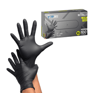 Topsafe - Guante De Nitrilo Negro 5,5 Gr (100 Uds)