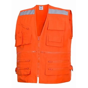 Metalfer - Chaleco Geologo Poplin Naranjo Talla M