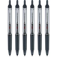 Bolígrafos Rolling Ball Pilot Precise V5 Rt De 0,5 Mm, Color Negro, Paquete De 6