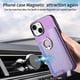 thumbnail image 4 of Funda Magnética Para Iphone 14 Con Billetera Y Anillo Protector Resistente Morado, 4 of 6