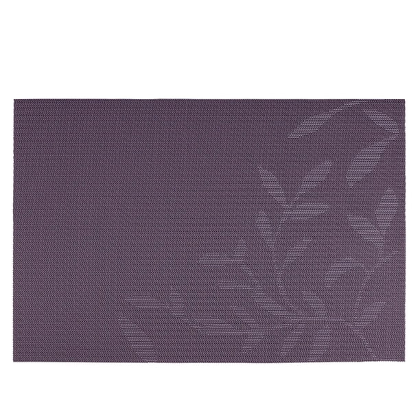 XmhyTop Juego de 6 Manteletes Individuales para Mesa, Hechos de PVC Resistente, Antideslizantes y Termorresistentes, Ideal para Hogares, Restaurantes y Cocinas, Estilo F, 45*30cm, Púrpura