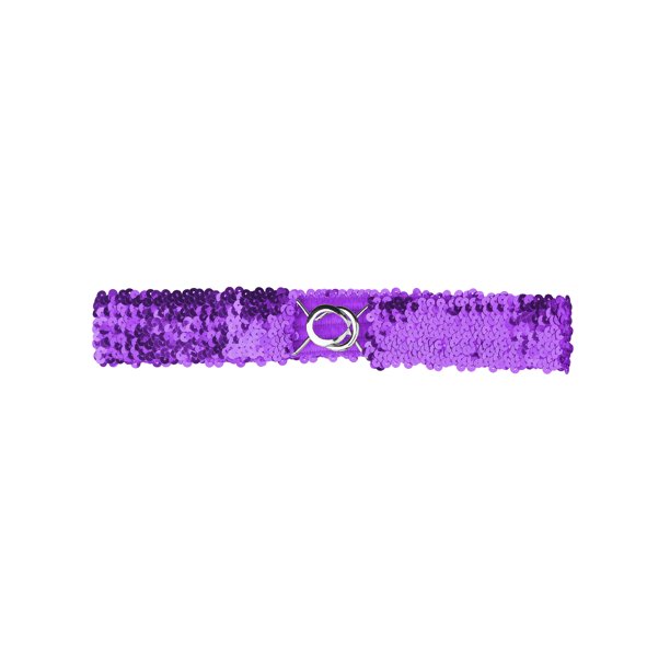 INSPIRE CHIC Cinturones elásticos ajustados para mujeres de talla grande con lentejuelas brillantes para vestidos 75cm/29.53" Púrpura