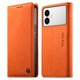thumbnail image 1 of Funda Billetera de Cuero para [Samsung Galaxy S26 Edge], Bloqueo RFID, Tarjetas y Soporte Naranja, 1 of 5