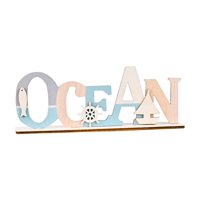 Bothyi - Tema Costero Palabras Centro De Mesa Independiente Durable Pintado A Mano Estilo A