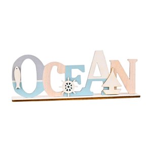 Bothyi - Tema Costero Palabras Centro De Mesa Independiente Durable Pintado A Mano Estilo A