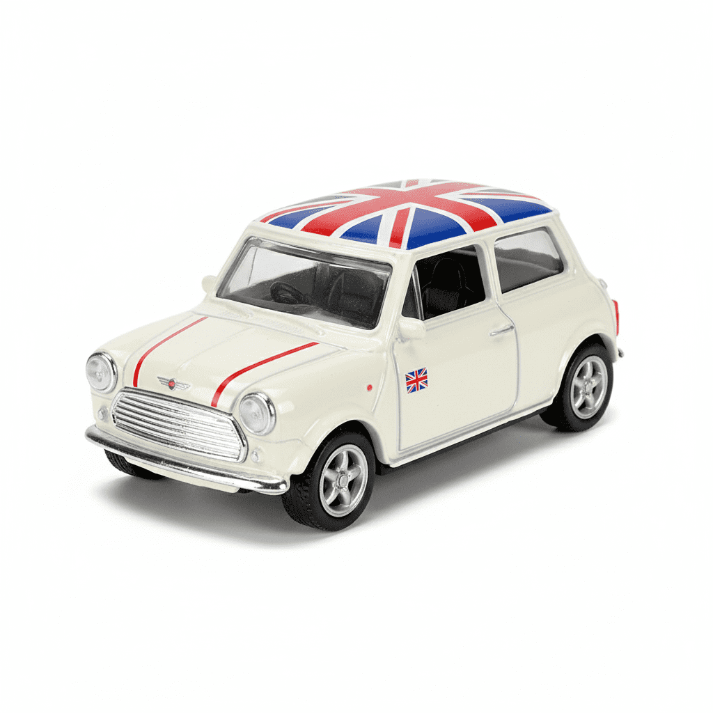 Toyng - Auto Mini Cooper 1300 (uk Flag) Escala 1:60 - Welly
