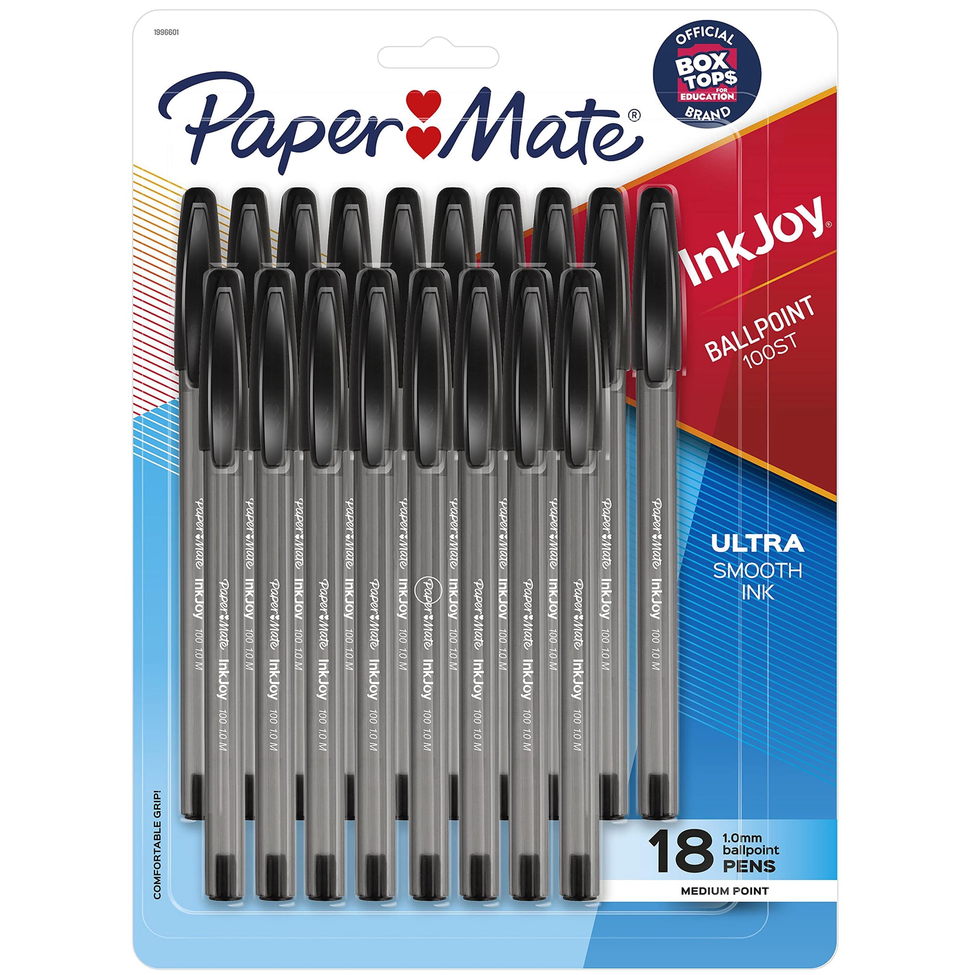 Bolígrafos Paper Mate Inkjoy 100st De Punta Mediana, Color Negro