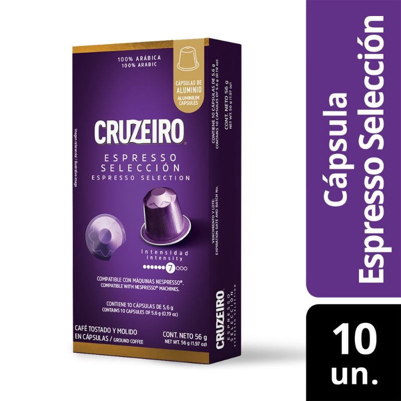Café Cápsulas Espresso Selección Compatible Con Nespresso 56 g Cruzeiro