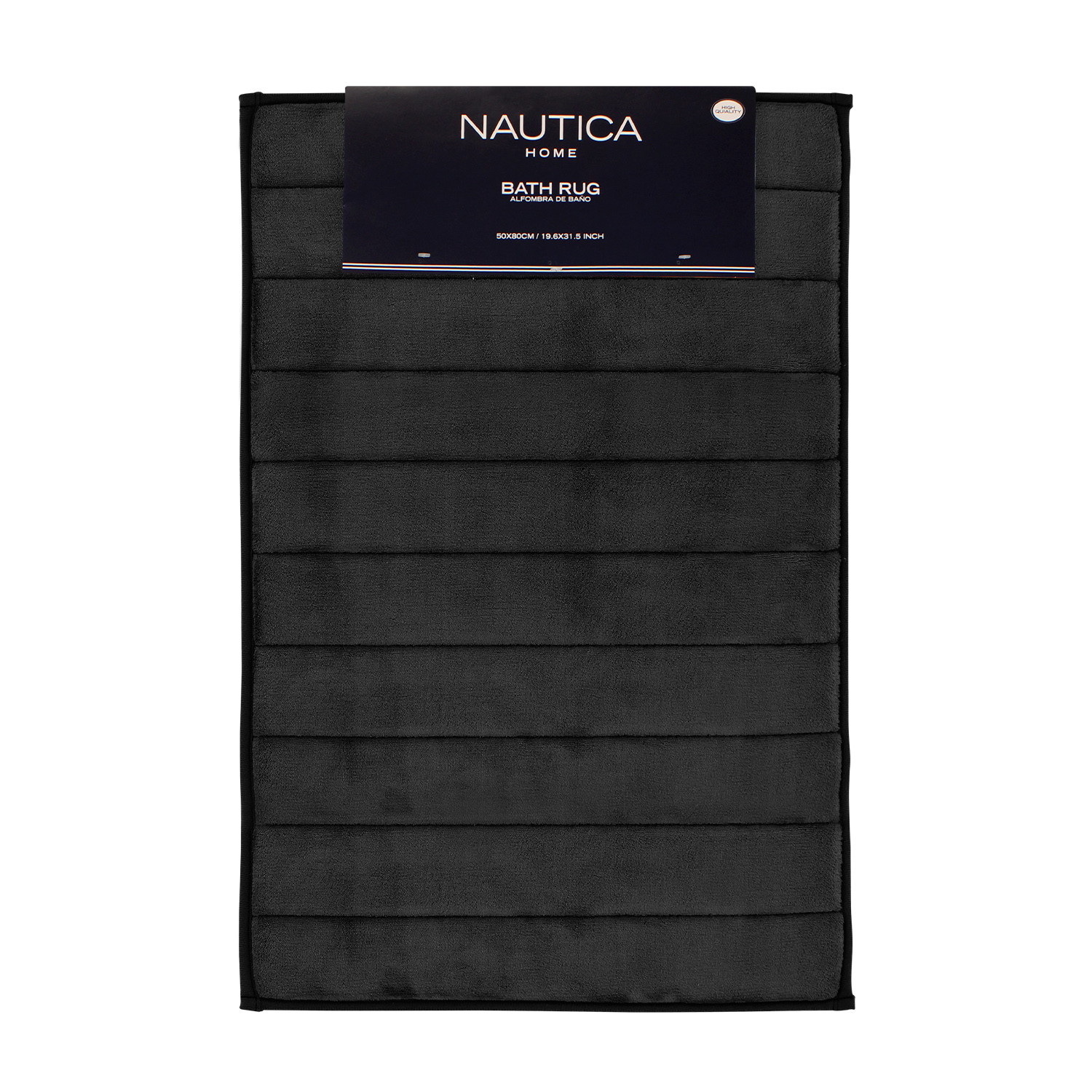 Alfombra De Baño Nautica Home 50X80Cm Coralina Ultra Suave Negro