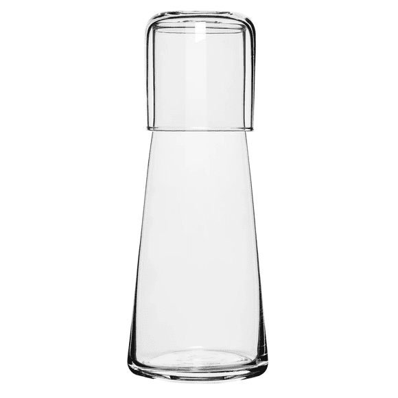 Jarra y Vaso Mesa de Noche. Botella de Agua - Vidrio Reciclado