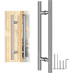 thumbnail image 1 of Manillón doble acero inox 100 cm puerta madera y cristal #3, 1 of 3