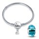 thumbnail image 1 of Pulsera HappyStar de cadena serpiente de plata de ley 925 para mujer, 1 of 7