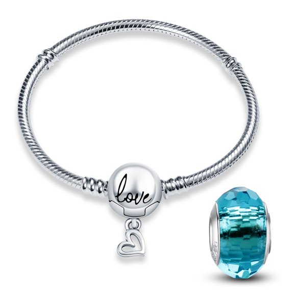 Pulsera HappyStar de cadena serpiente de plata de ley 925 para mujer