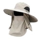 thumbnail image 4 of Gorra para el sol Sombrero de pesca Protección Transpirable Visera para exteriores con cara extraíble Cubierta con solapa para el cuello , beige, 4 of 5
