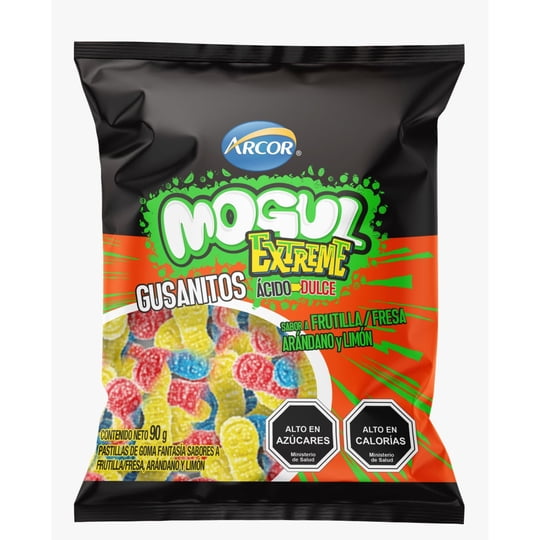 Gomitas Mogul Gusanito Extreme Halloween 90 g Arcor