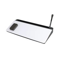 Ioensy - Pizarra Blanca De Vidrio Para Escritorio, 1 Marcador De Borrado En Seco, Pizarra De Borrado En Seco Para Útiles Escolares, Color Negro