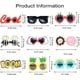 thumbnail image 2 of Gafas de sol para fiesta: 9 pares de divertidas gafas hawaianas, regalos de fiesta, accesorios para fotomatón, decoración para fiestas con temática de playa., 2 of 6