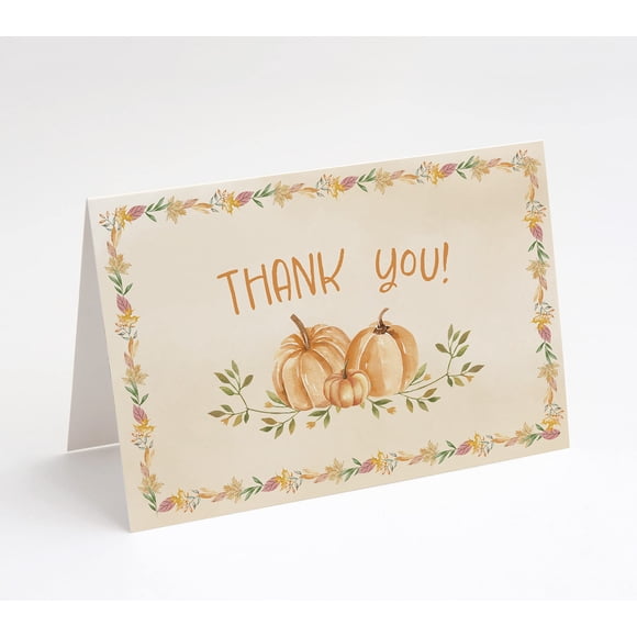 Tarjetas de agradecimiento M Market On Mainstreet Pumpkin Patch x25