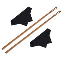 Magideal - Varilla De Limpieza De Flauta, Suministros De Limpieza De Flauta Multifuncional, Piezas De Instrumentos Musicales, Hisopos De Limpieza, Limpiador De F 2 Uds Varilla 2 Uds Paño