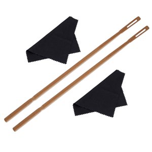 Magideal - Varilla De Limpieza De Flauta, Suministros De Limpieza De Flauta Multifuncional, Piezas De Instrumentos Musicales, Hisopos De Limpieza, Limpiador De F 2 Uds Varilla 2 Uds Paño