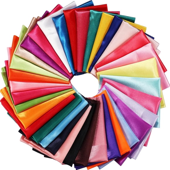 Tela Satinada 35 Piezas 25 X 20 Cm Poliéster Patchwork