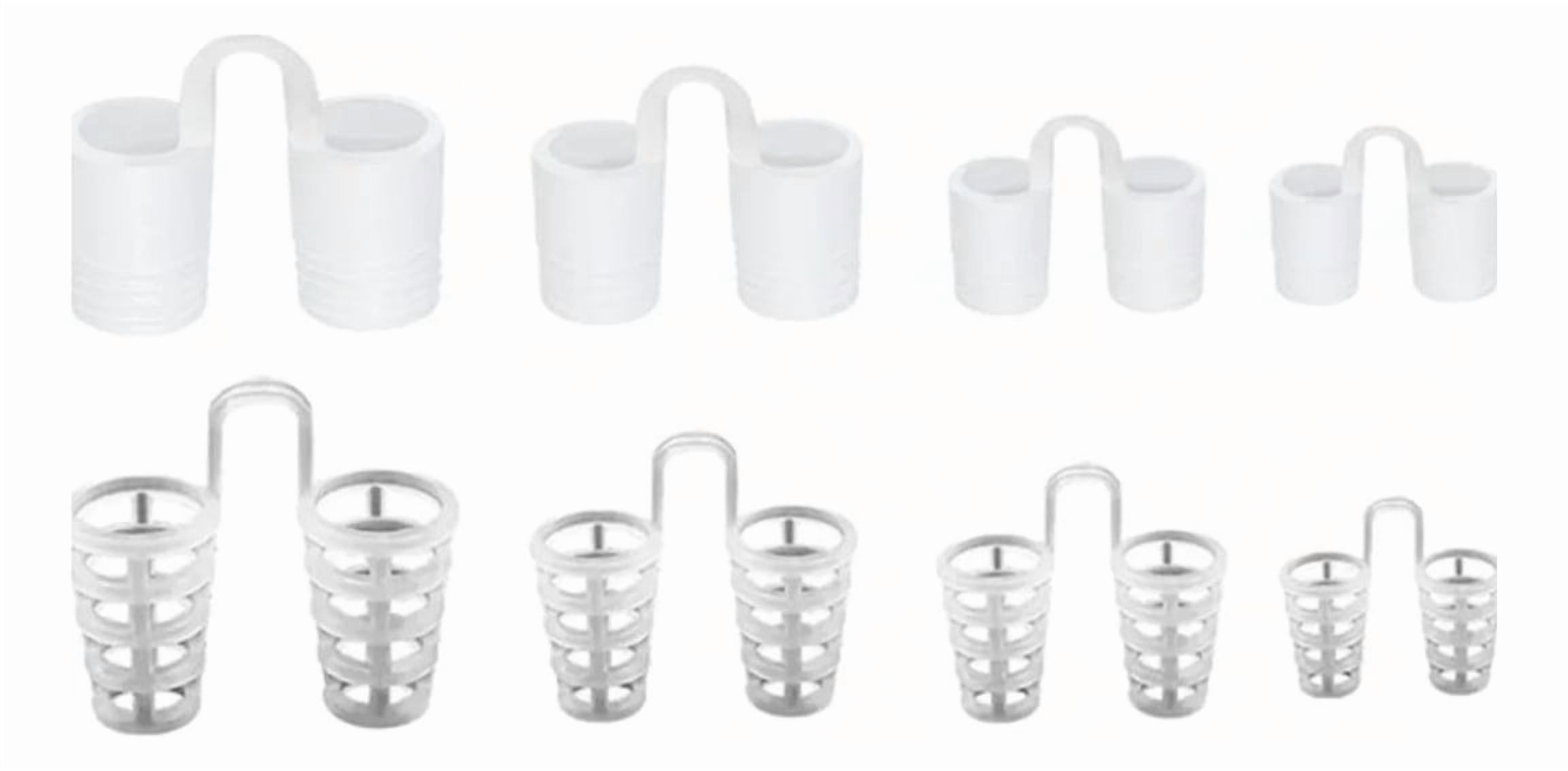 Genérico - Pack De 4 Tapones Nasal Silicon Anti Ronquido Respira Lau