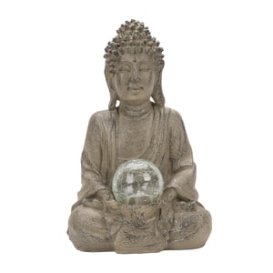 Magideal - Estatua De Buda, Escultura Decorativa, Con Adorno De Escritorio Ligero, Decoración De Meditación De Resina, Figura Coleccionable Para Sala De Yoga