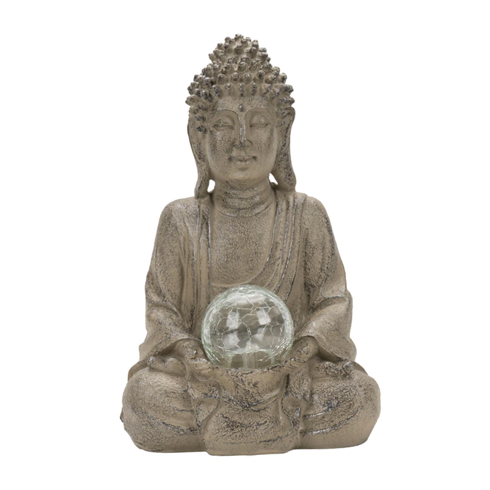 Magideal - Estatua De Buda, Escultura Decorativa, Con Adorno De Escritorio Ligero, Decoración De Meditación De Resina, Figura Coleccionable Para Sala De Yoga