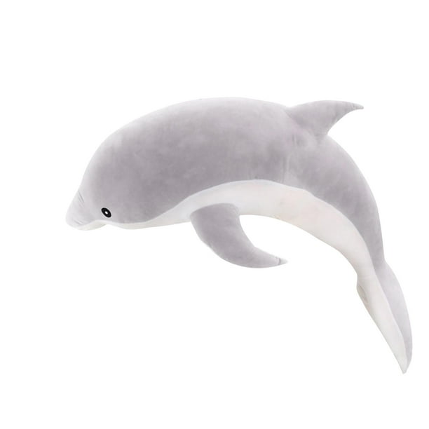 Delfín Animales De Peluche Juguete Almohada Para Dormir Para La Decoración Del Hogar Gris 100 Cm